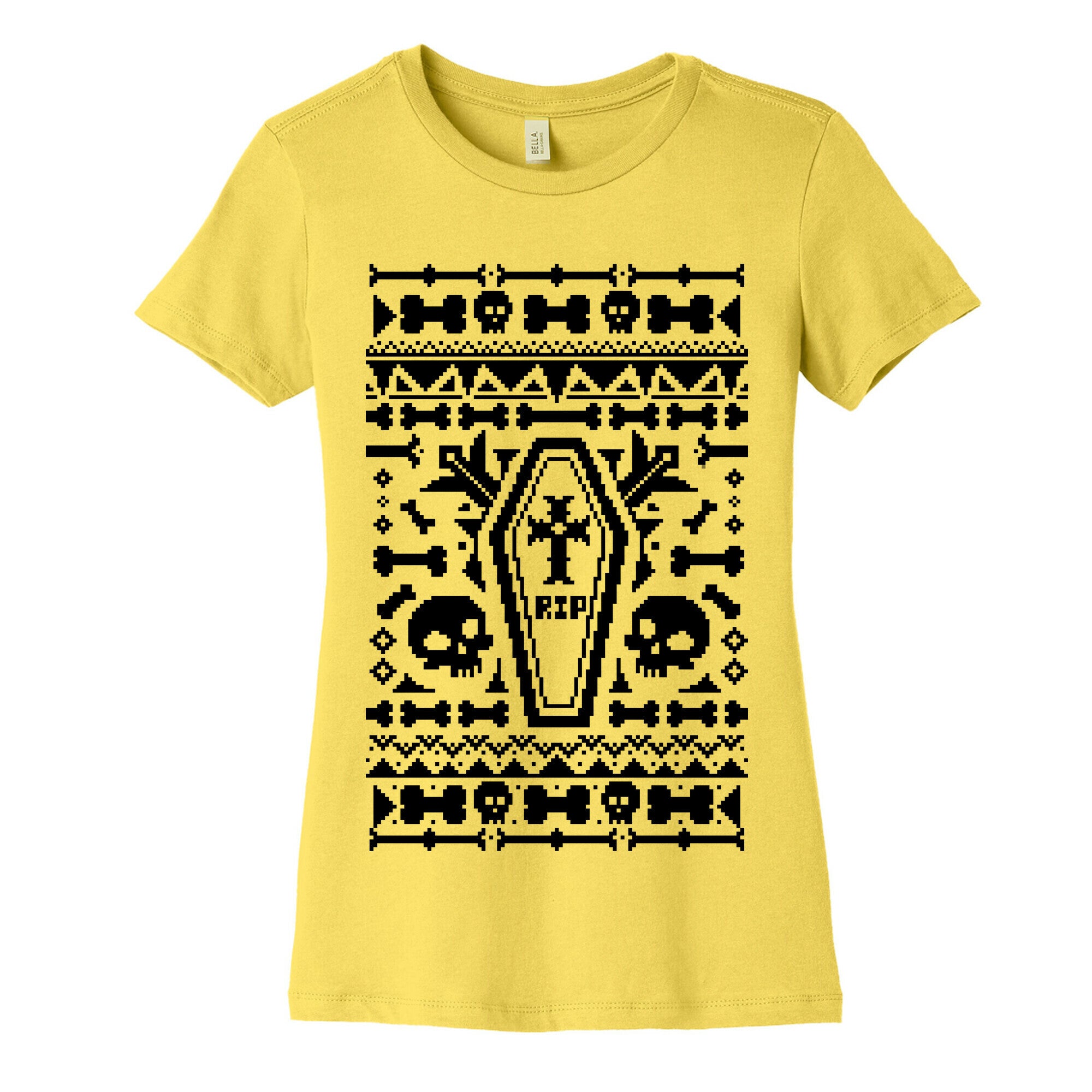Coffins and Skulls Ugly Sweater Women's Cotton Tee